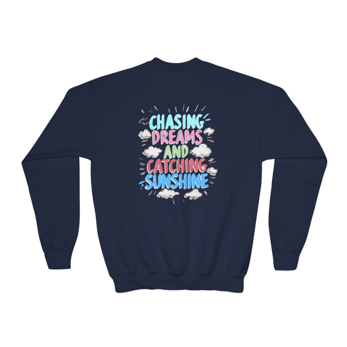 Chasing Dreams Youth Crewneck Sweatshirt - Catching Sunshine Design