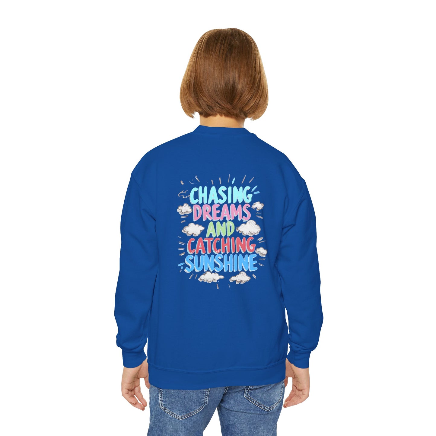 Chasing Dreams Youth Crewneck Sweatshirt - Catching Sunshine Design