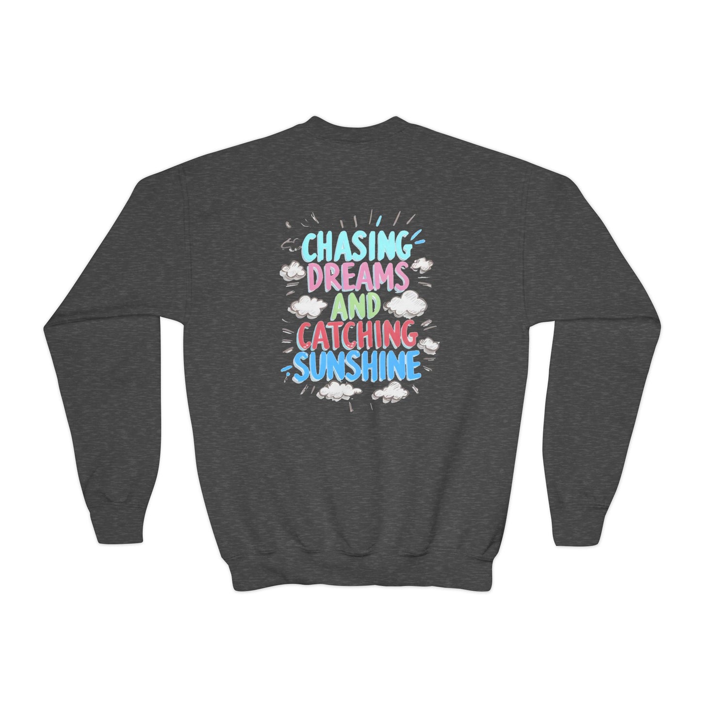 Chasing Dreams Youth Crewneck Sweatshirt - Catching Sunshine Design