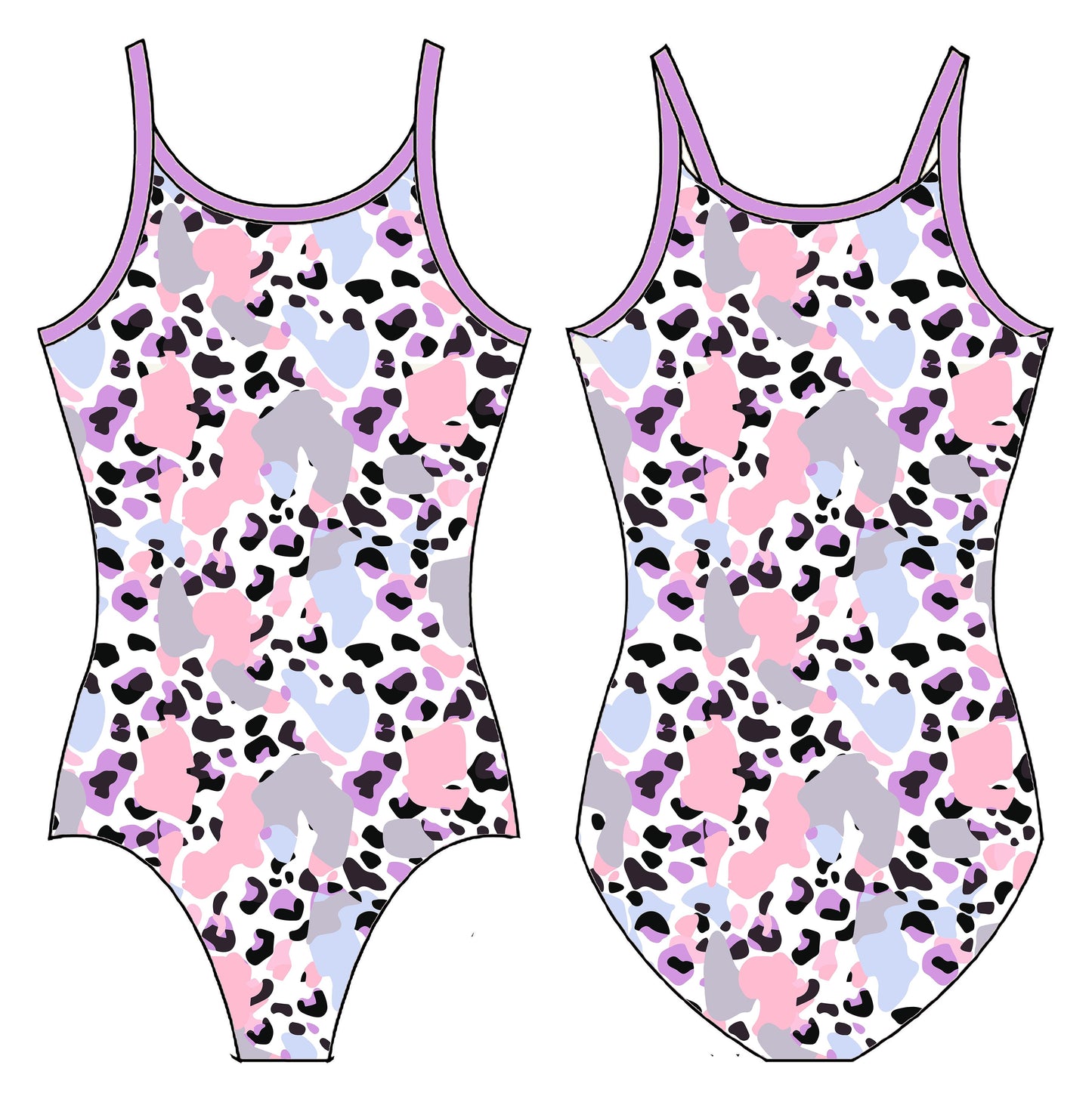 ABSTRACT GYMNASTICS LEOTARD