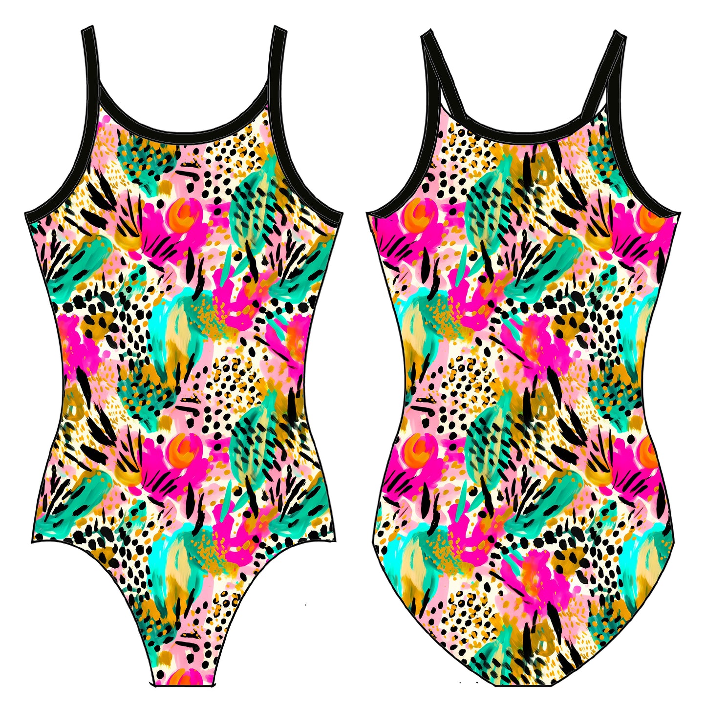 JUNGLE CHEETAH GYMNASTICS LEOTARD