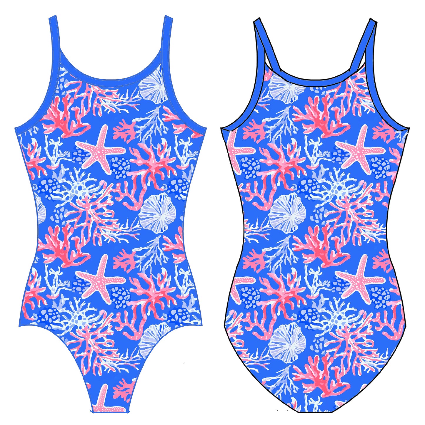 OCEAN VIBES GYMNASTICS LEOTARD
