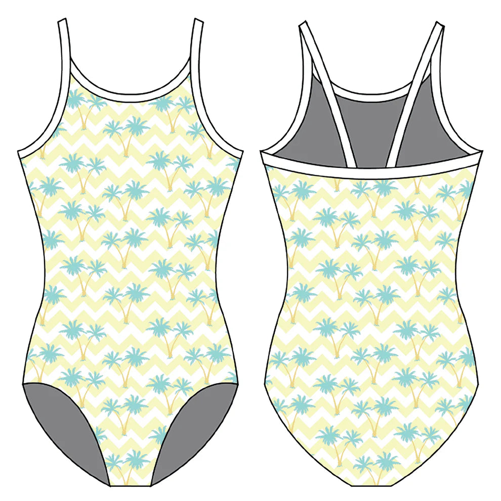 PALM TREES GYMNASTICS LEOTARD