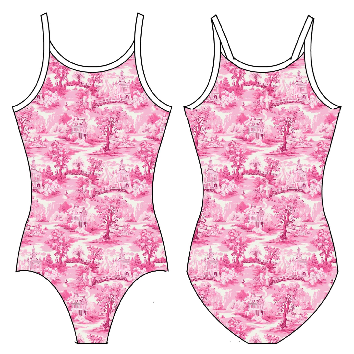 PINK TOILE GYMNASTICS LEOTARD