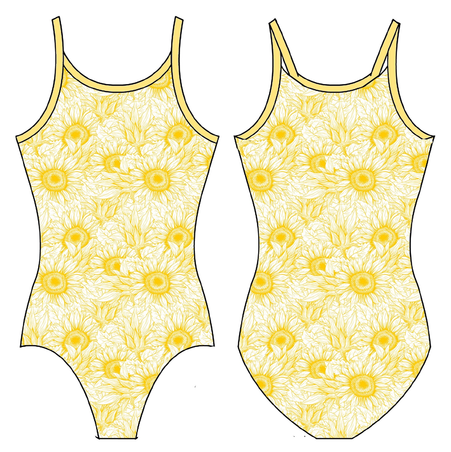 SUNFLOWERS GYMNASTICS LEOTARD