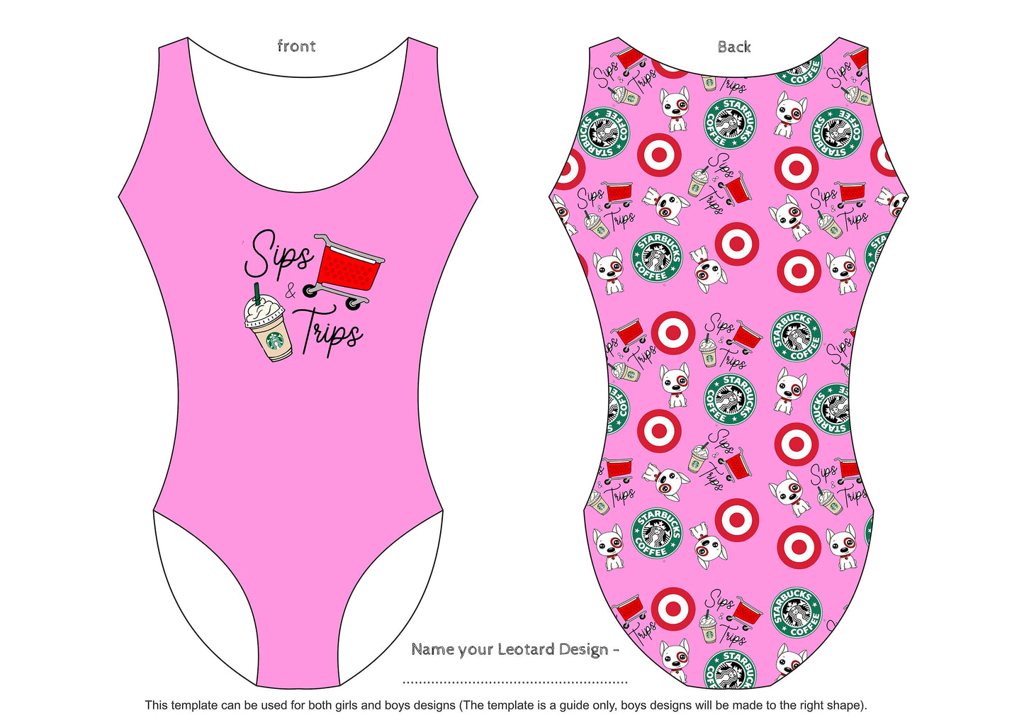 SIPS AND TRIPS GYMNASTICS LEOTARD