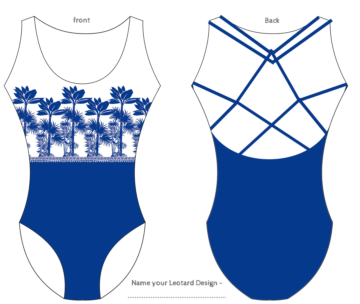SUMMER BLUES GYMNASTICS LEOTARD