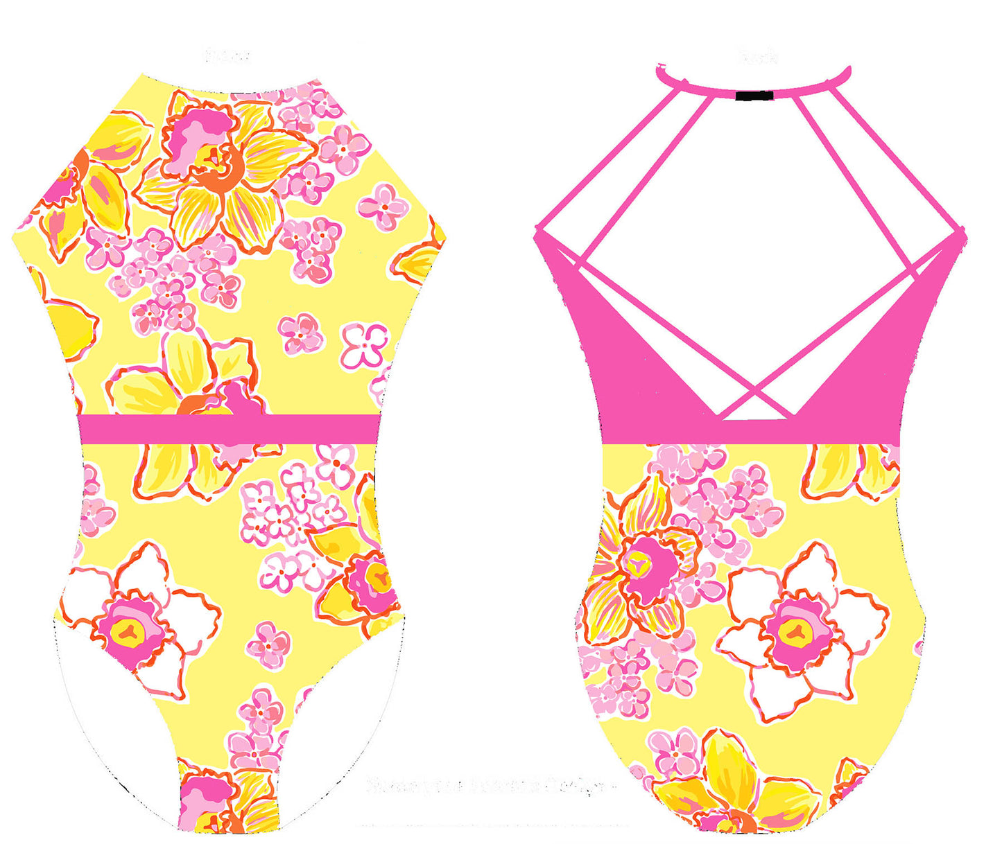 SUNSHINE BLOOMS GYMNASTICS LEOTARD