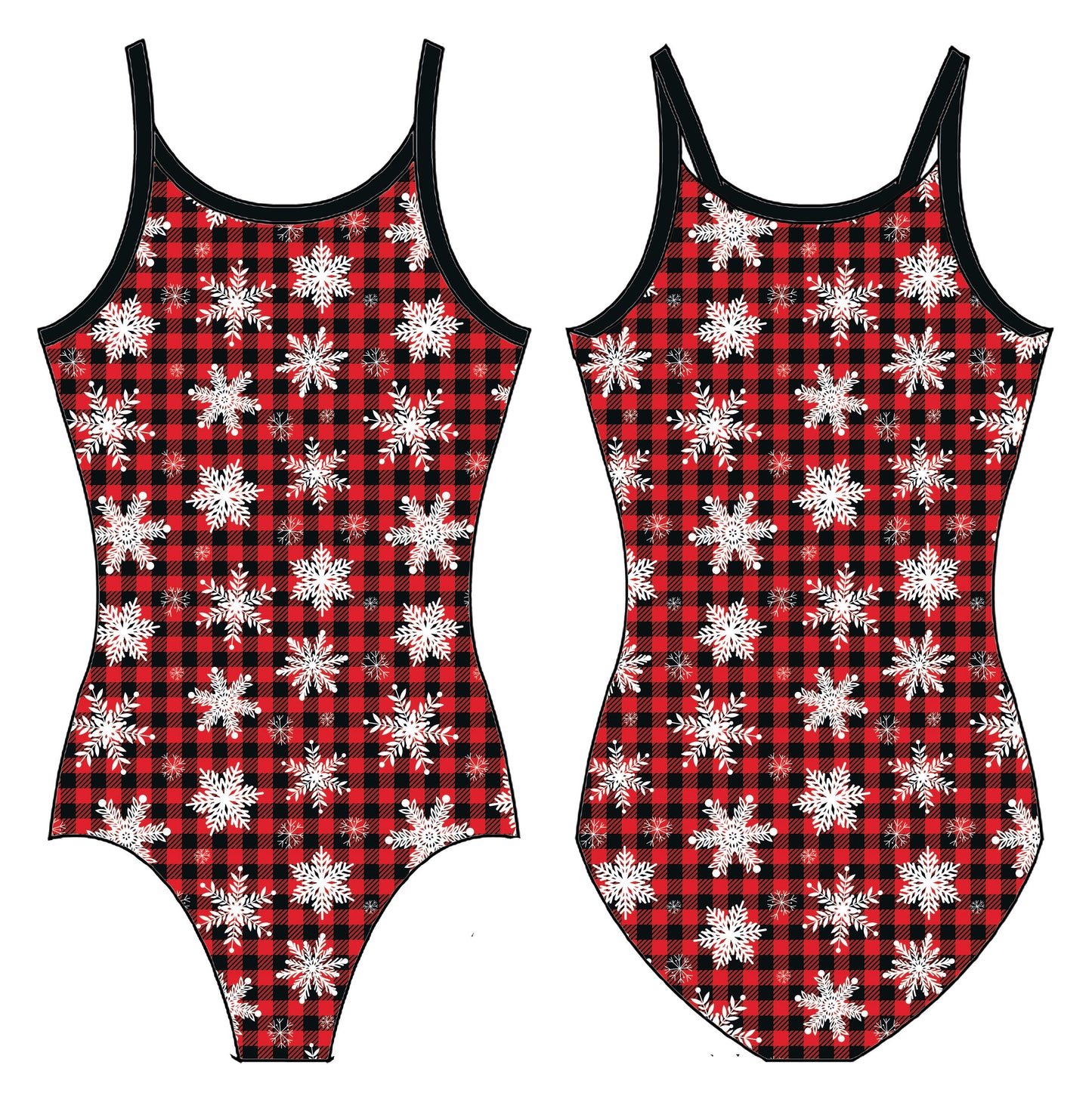WINTER FLANNEL GYMNASTICS LEOTARD