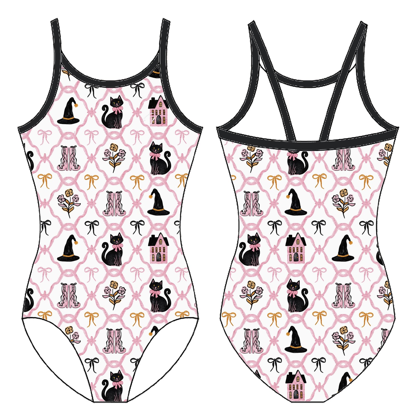 THE WITCH'S TRELLIS GYMNASTICS LEOTARD