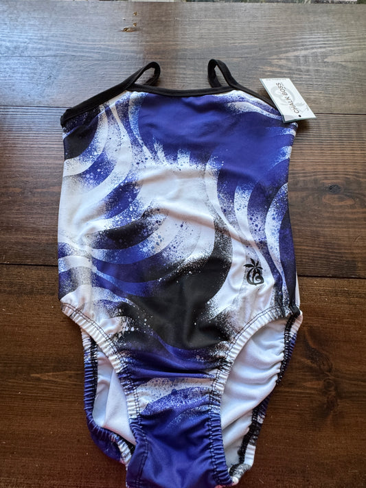 BLUE SWIRLS GYMNASTICS LEOTARD