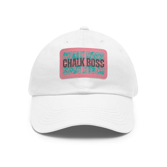 CHALK BOSS Dad Hat with Leather Patch