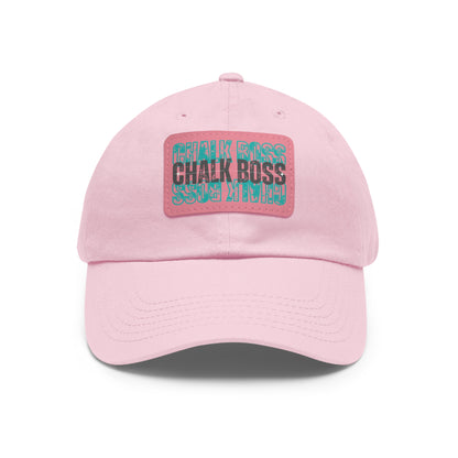 CHALK BOSS Dad Hat with Leather Patch