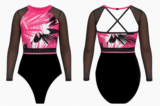 MIDNIGHT VOLTAGE GYMNASTICS COMPETITION LEOTARD