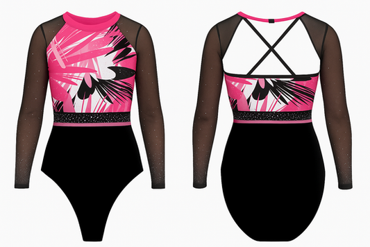 MIDNIGHT VOLTAGE GYMNASTICS COMPETITION LEOTARD