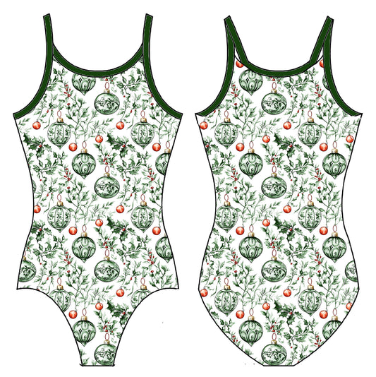 A GREEN CHRISTMAS GYMNASTICS LEOTARD
