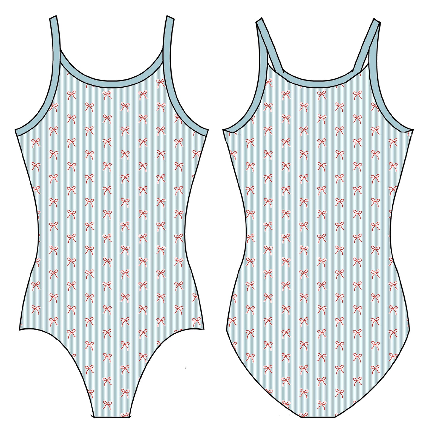 AMERICANA BOWS GYMNASTICS LEOTARD