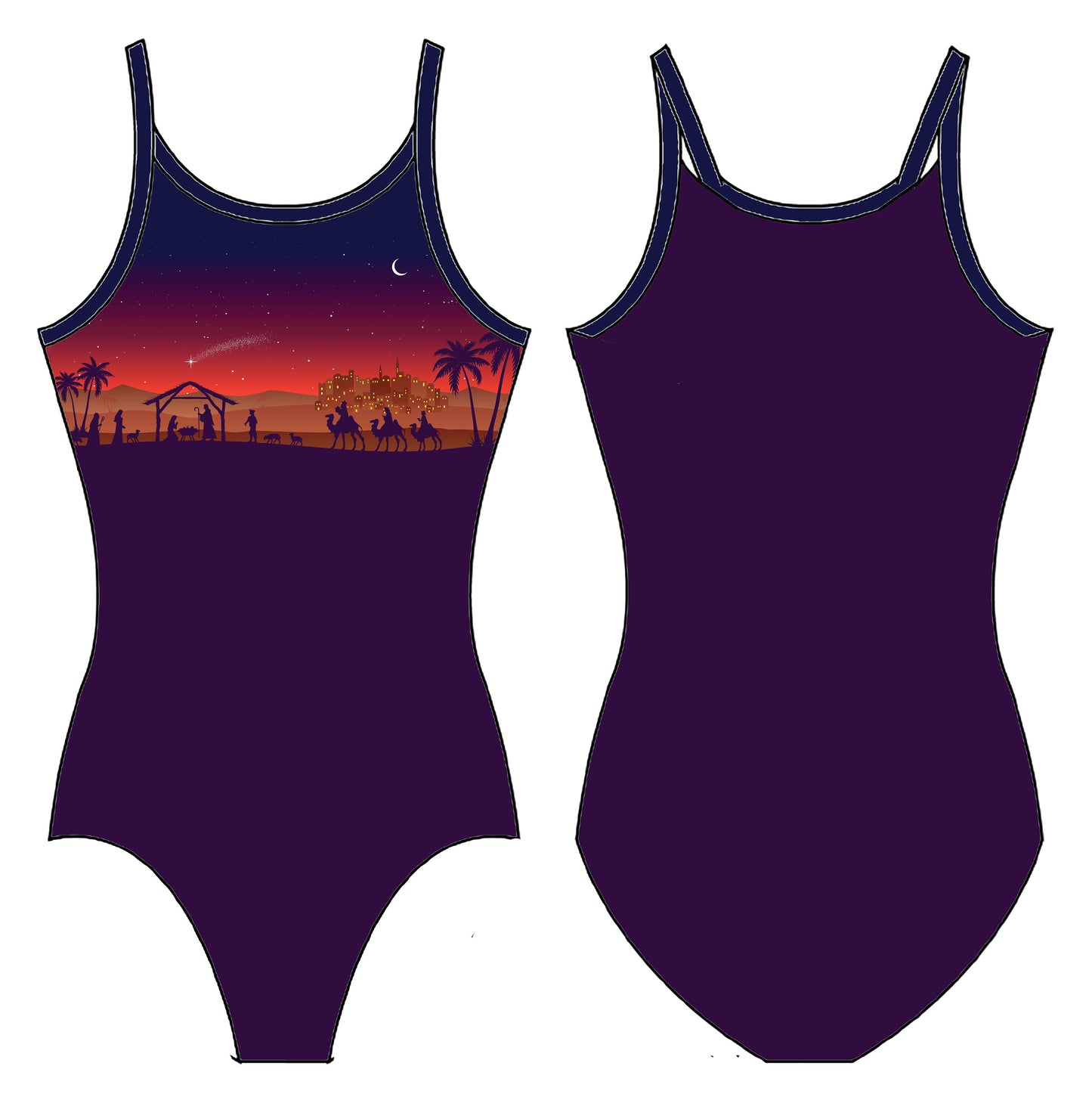 AWAY IN A MANAGER GYMNASTICS LEOTARD