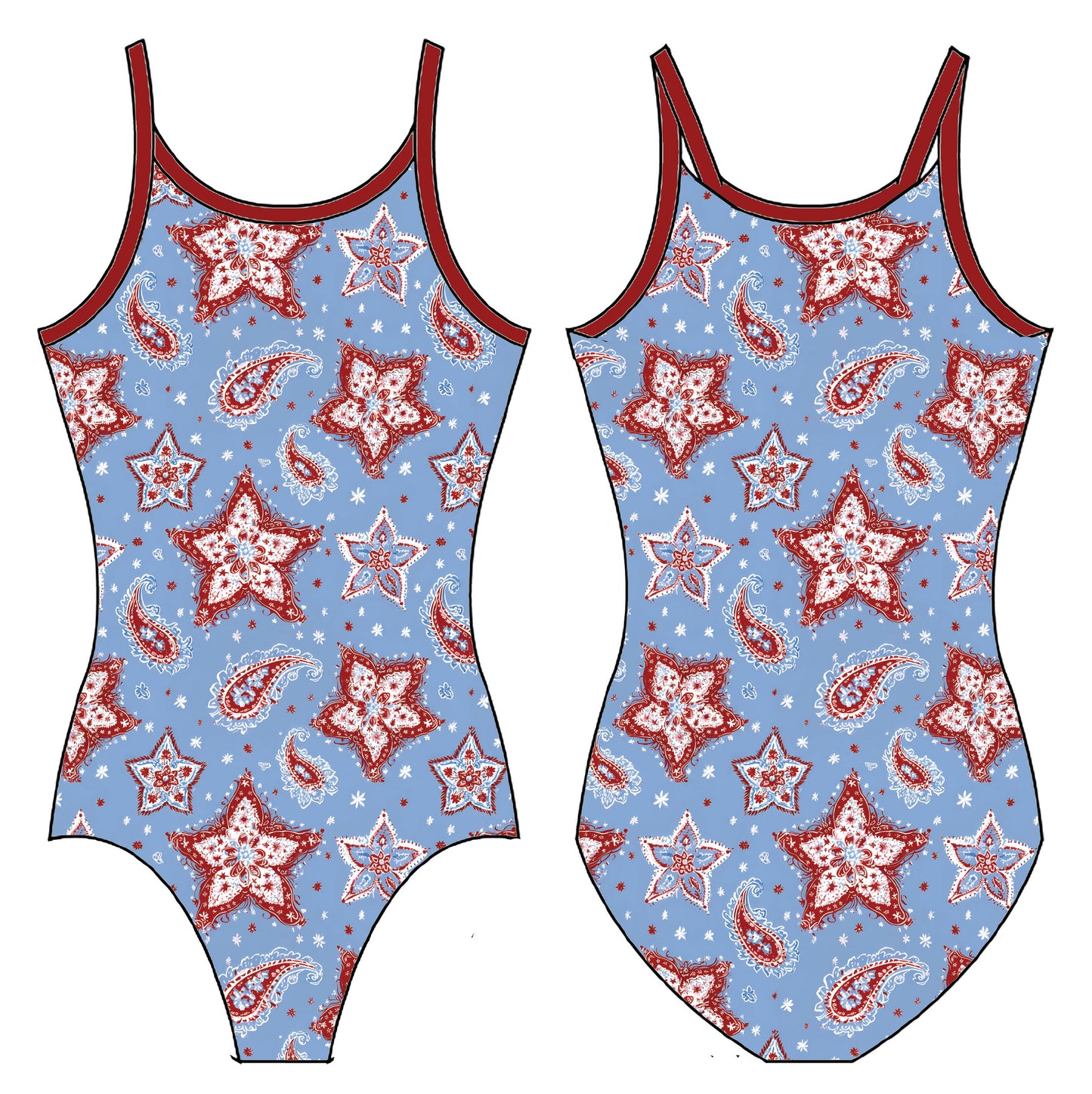 BANDANA GYMNASTICS LEOTARD