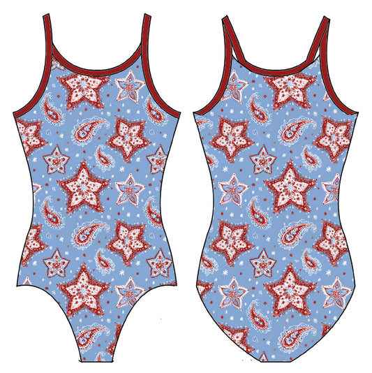 BANDANA GYMNASTICS LEOTARD