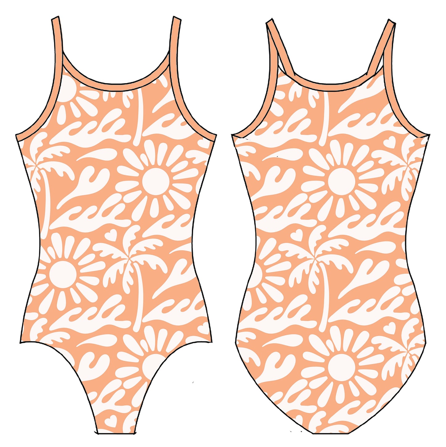 BEACH DAYZ GYMNASTICS LEOTARD