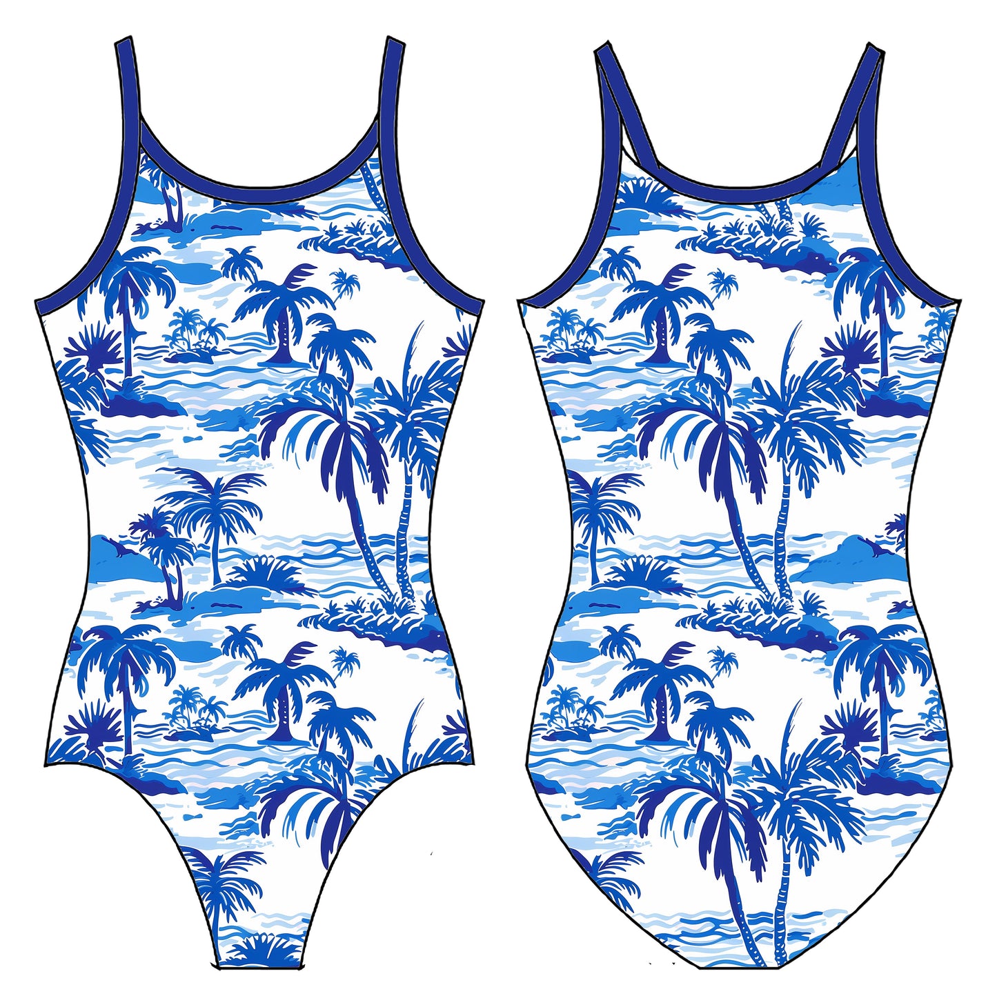 BLUE ISLAND GYMNASTICS LEOTARD