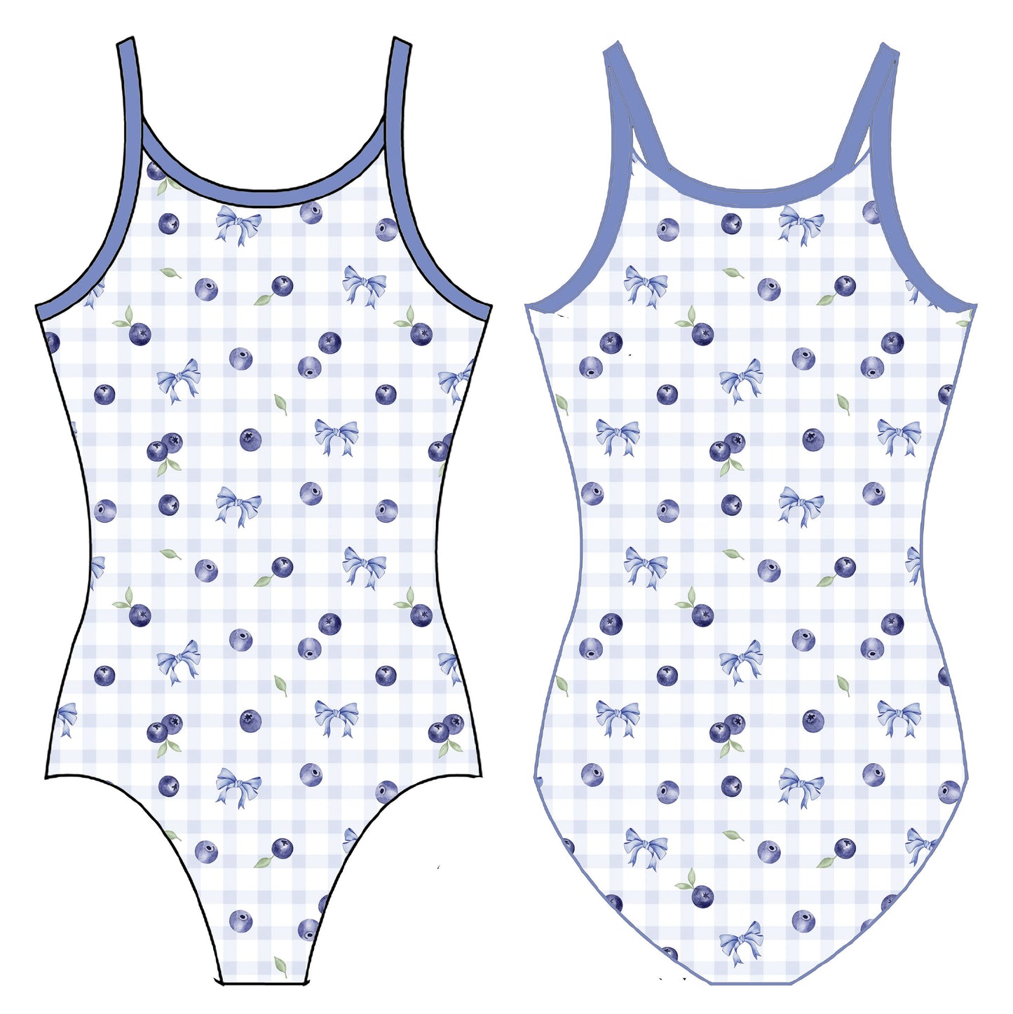 BLUEBERRIES GYMNASTICS LEOTARD