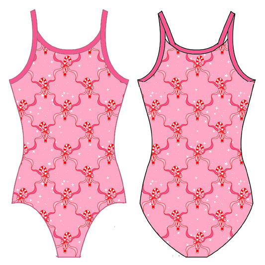 CANDY CANE LANE GYMNASTICS LEOTARD