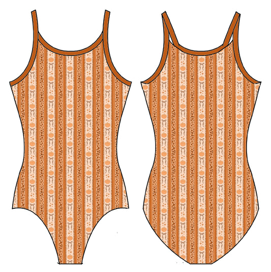 CHEETAH PUMPKINS GYMNASTICS LEOTARD