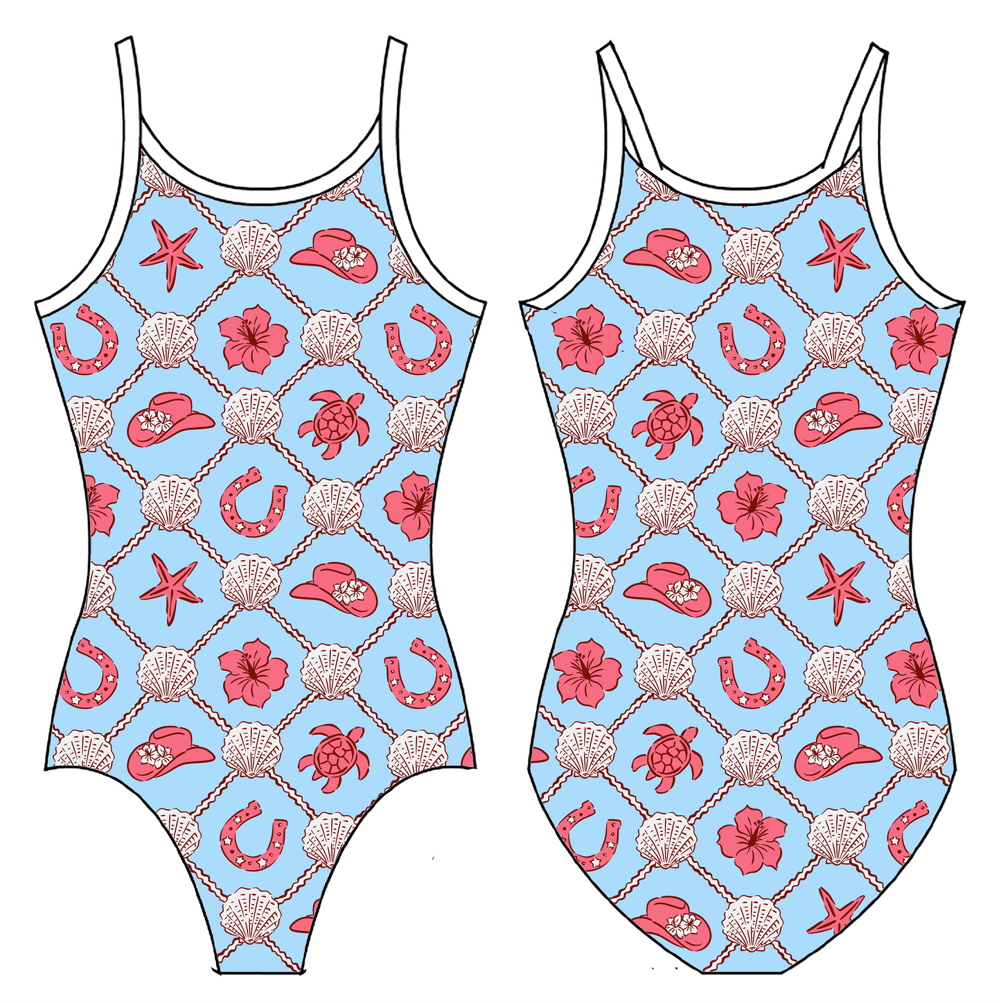 COASTAL COWGIRL GYMNASTICS LEOTARD