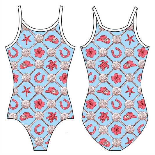 COASTAL COWGIRL GYMNASTICS LEOTARD
