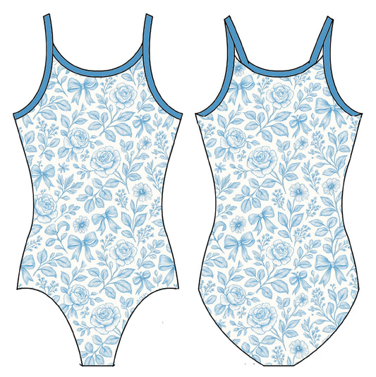 COASTAL ROSE GARDEN GYMNASTICS LEOTARD