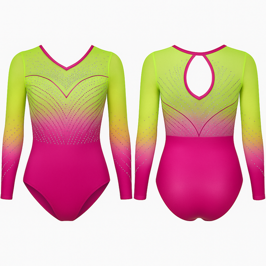 NEON RUSH GYMNASTICS COMPETITION LEOTARD