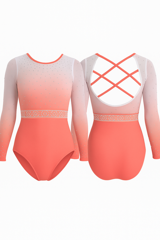 CORAL CROSSFIRE GYMNASTICS COMPETITION LEOTARD