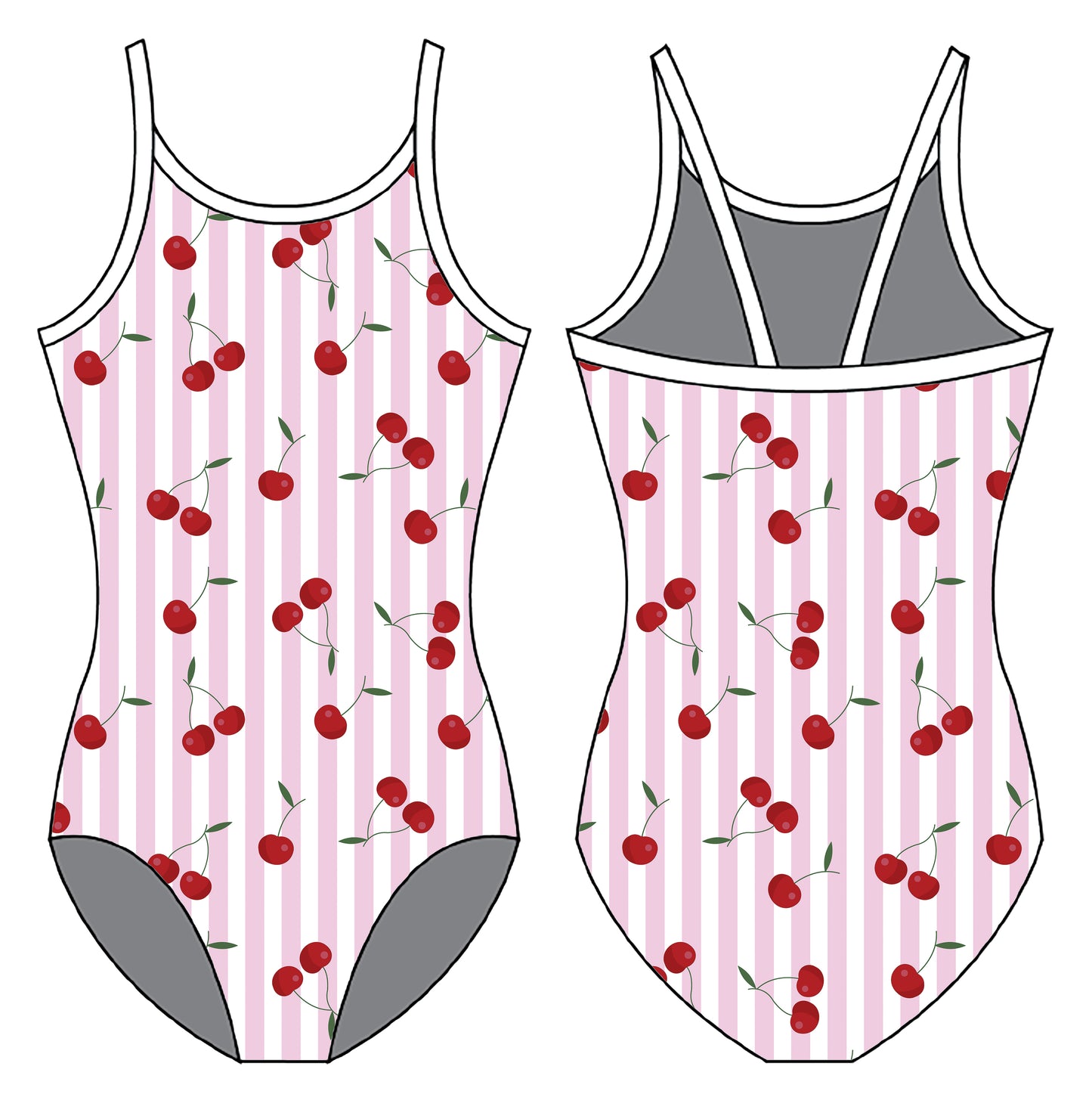 CHERRIES GYMNASTICS LEOTARD