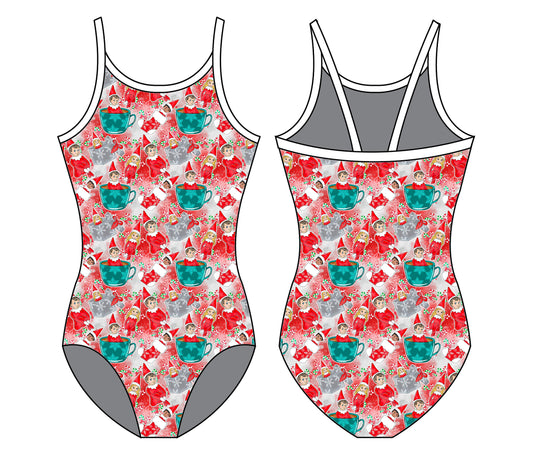 CHRISTMAS ELF GYMNASTICS LEOTARD