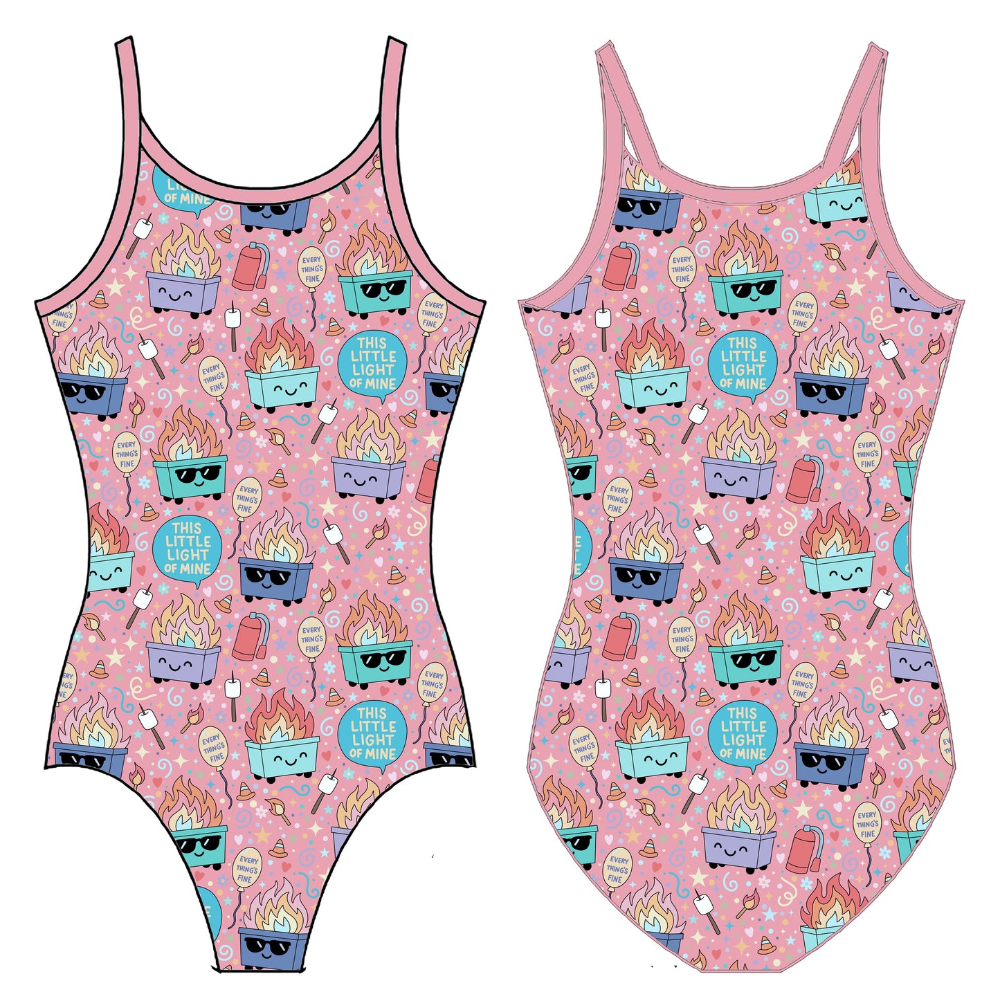 DUMPSTER FIRE GYMNASTICS LEOTARD