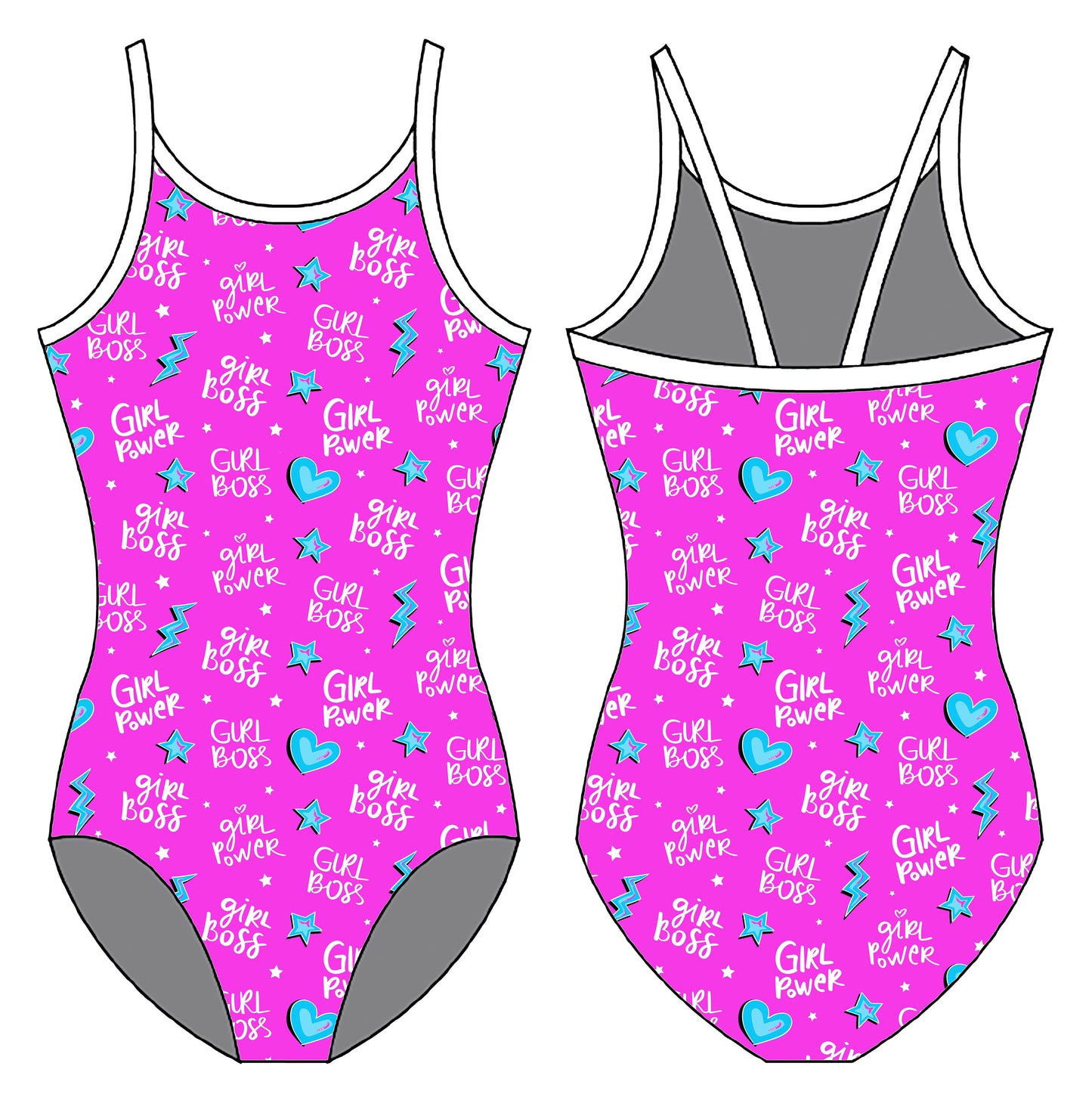 GIRL BOSS  GYMNASTICS LEOTARD