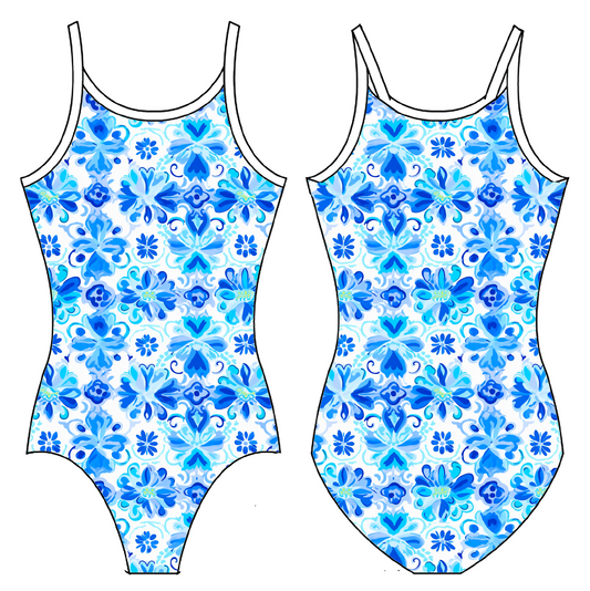 GRANDMA'S BLUES GYMNASTICS LEOTARD