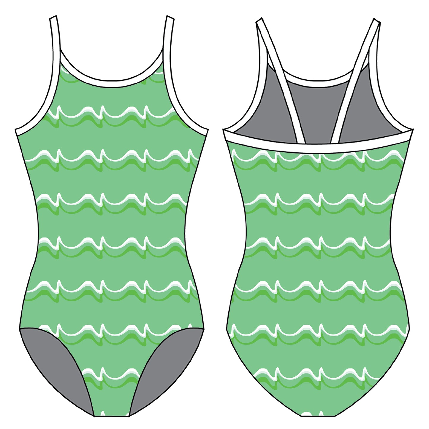 GREEN WAVES GYMNASTICS LEOTARD