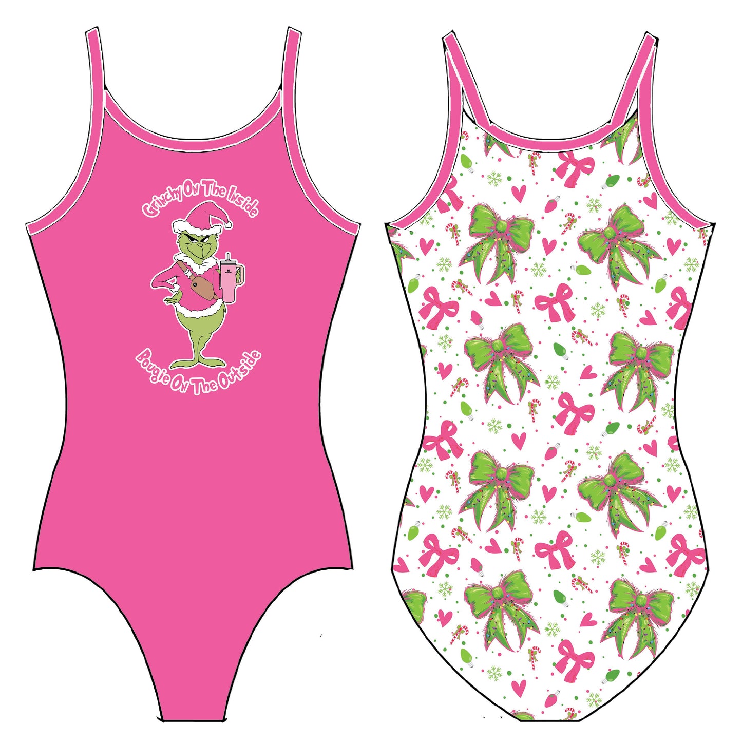 GRINCHY BUT BOUGIE GYMNASTICS LEOTARD