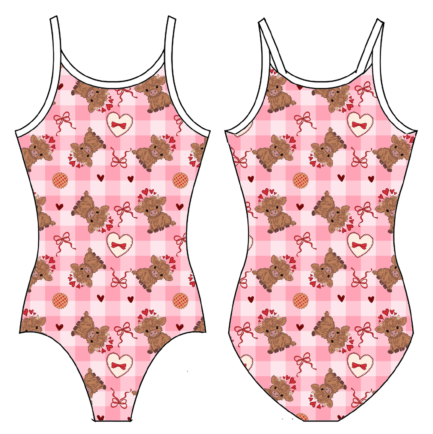 HIGHLAND VALENTINES GYMNASTICS LEOTARD