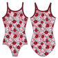 FESTIVE FLORAL GYMNASTICS LEOTARD