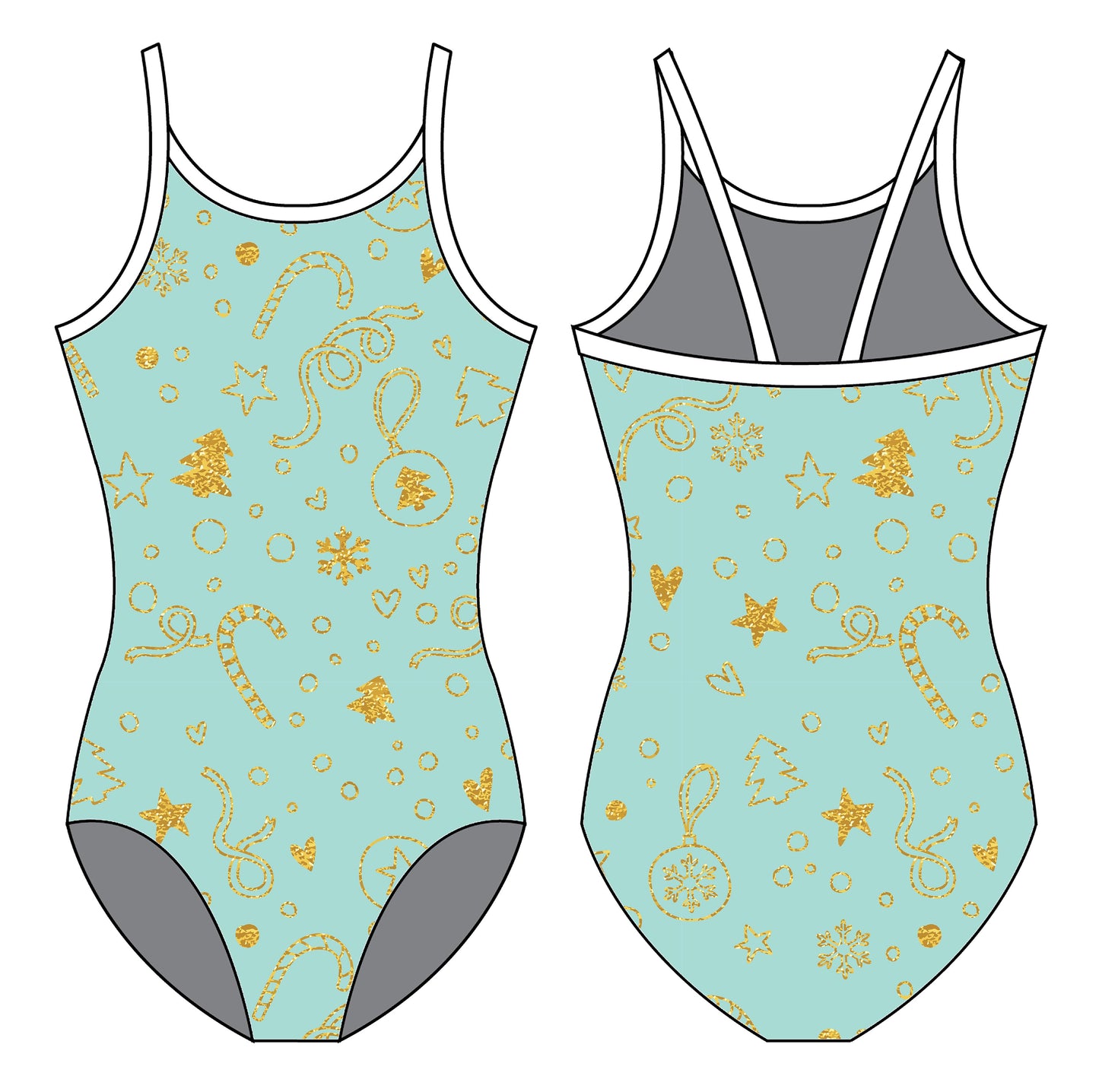 GLITTER AND GOLD GYMNASTICS LEOTARD