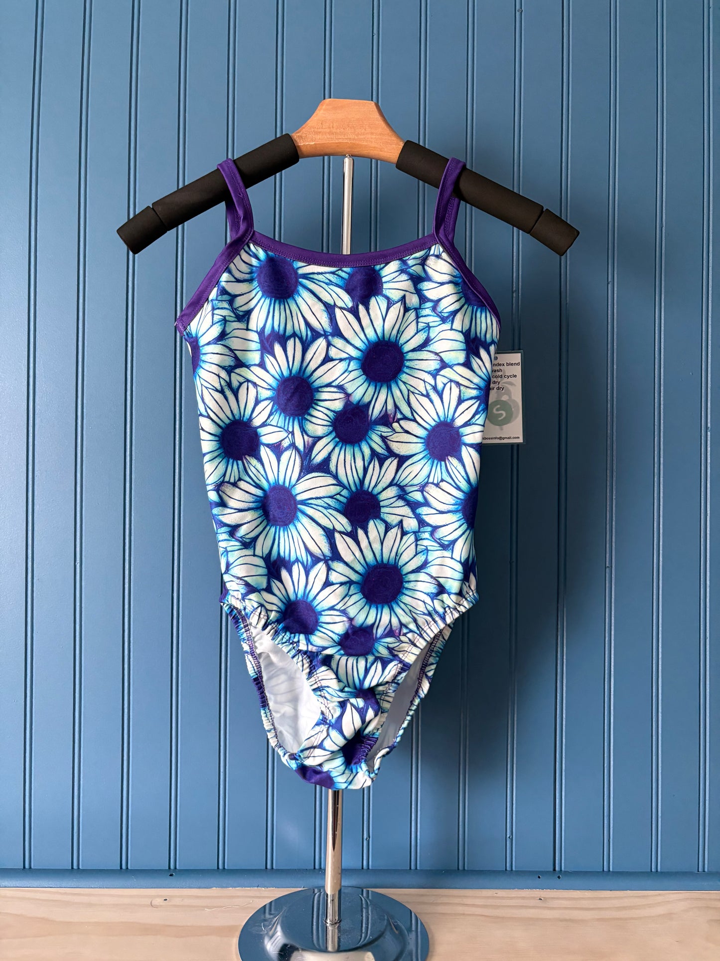 AS Dramatic Daisies Thin Strap Gymnastics Leotard