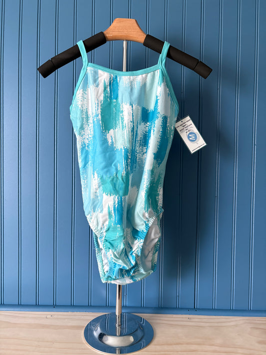 AM Thin Strap Sea foam Gymnastics Leotard