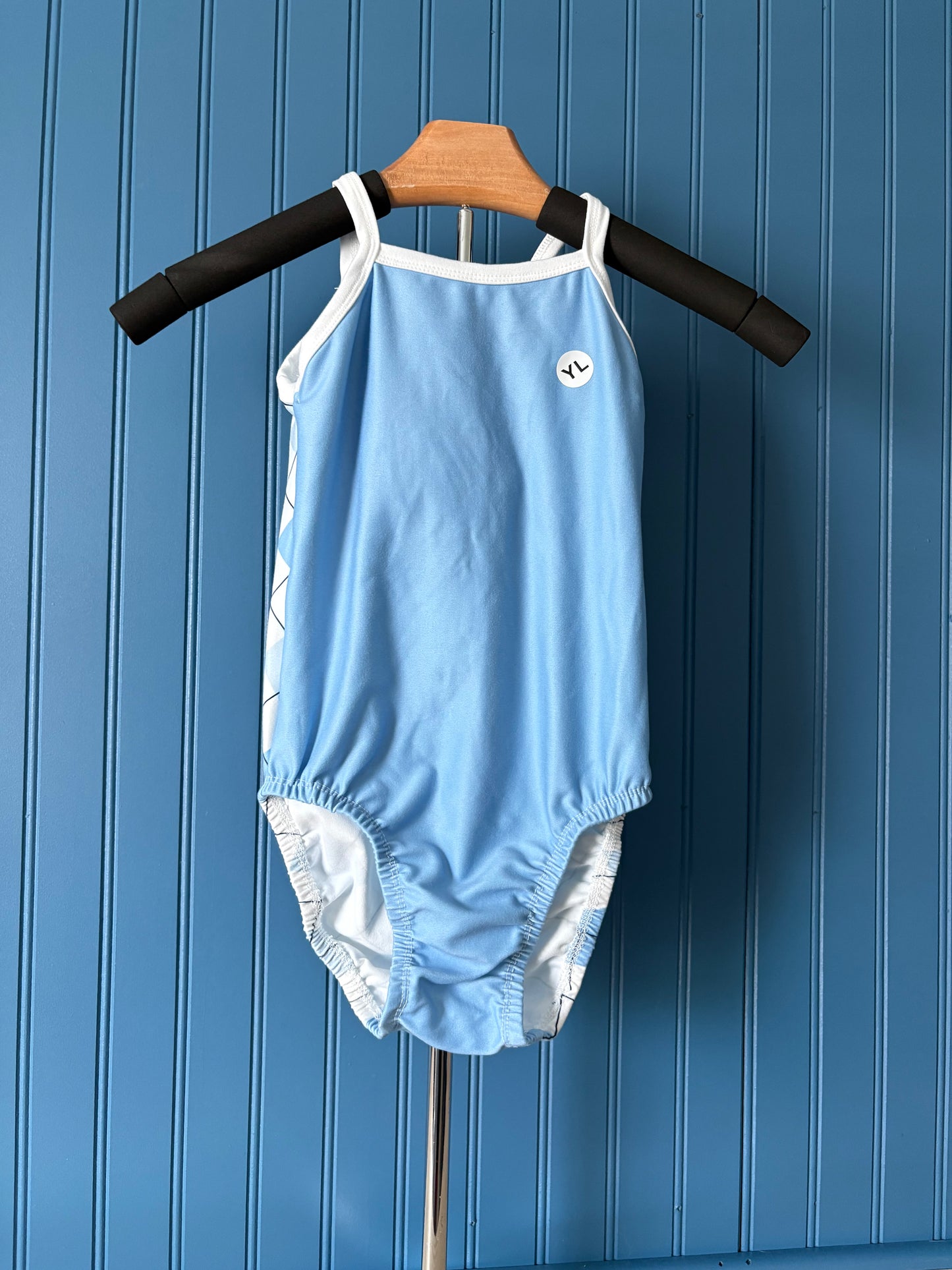 YL Thin Strap Bows Caroline Gymnastics Leotard