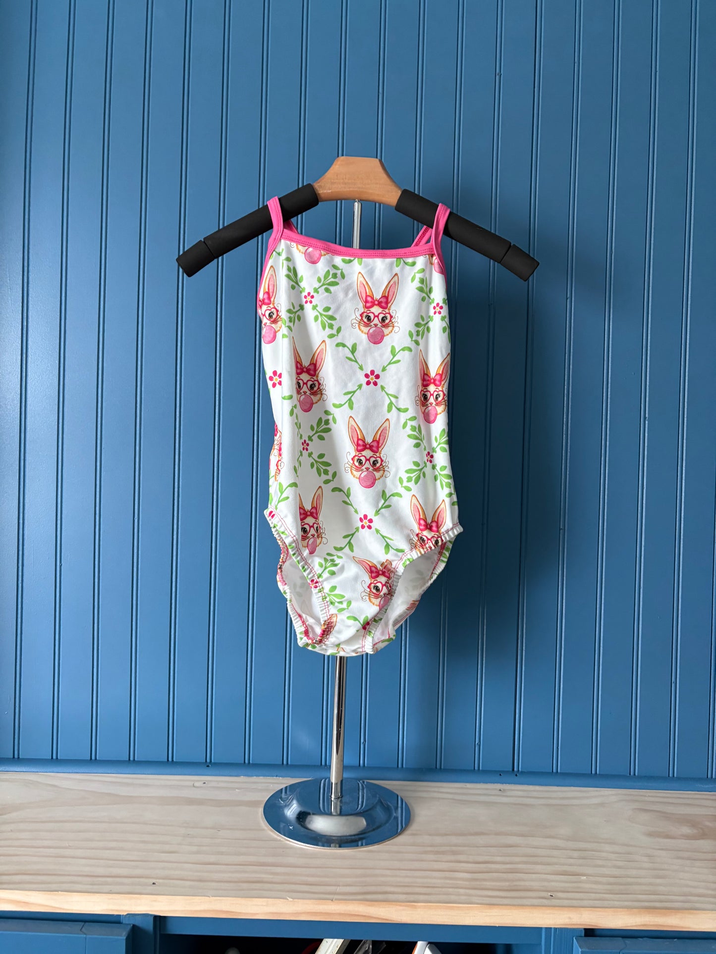 AS Thin Strap Trend Setter Bubbles And Bunnies Gymnastics Leotard