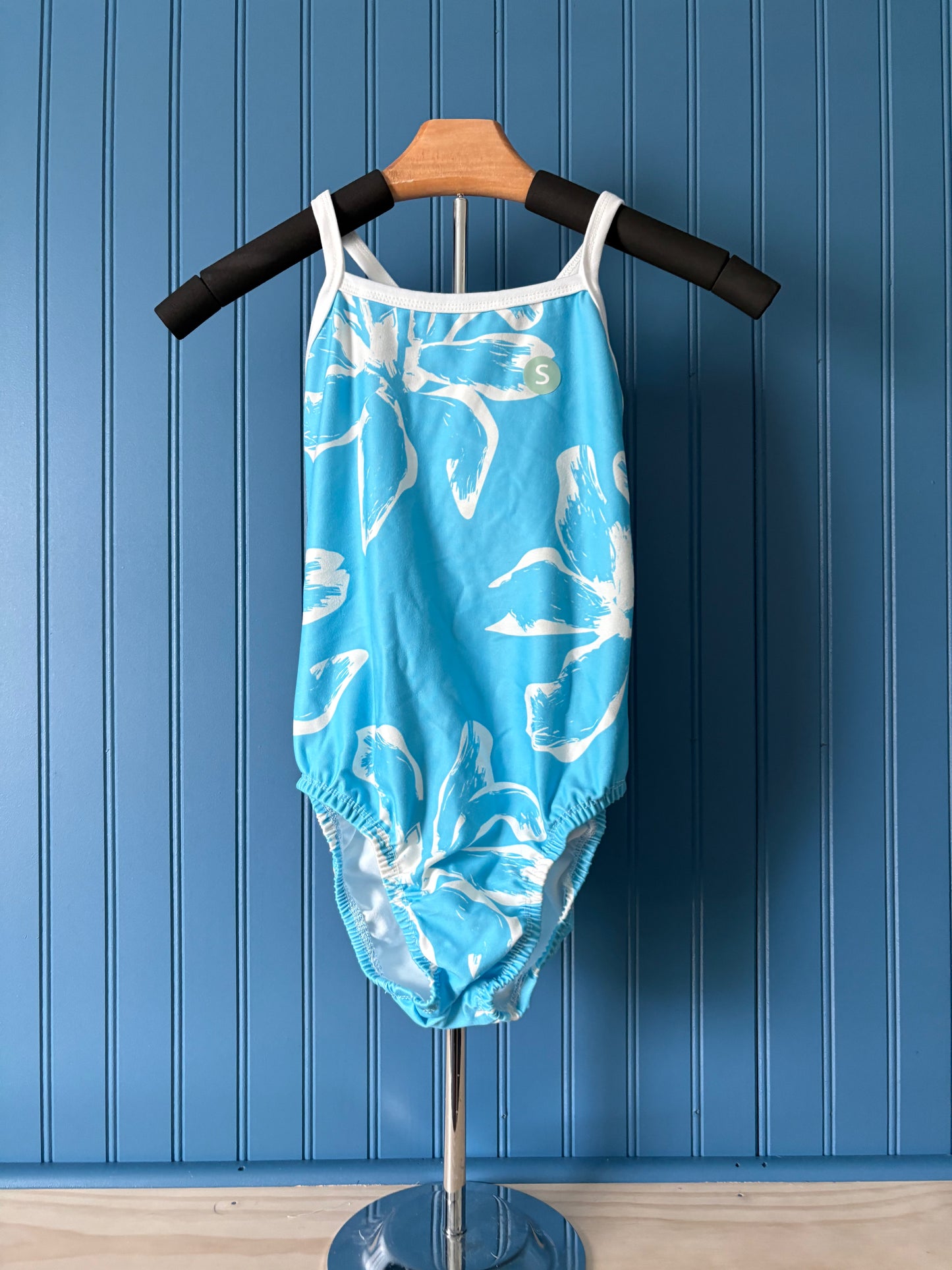 AS Thin Strap Trend Setter Hibiscus Gymnastics Leotard