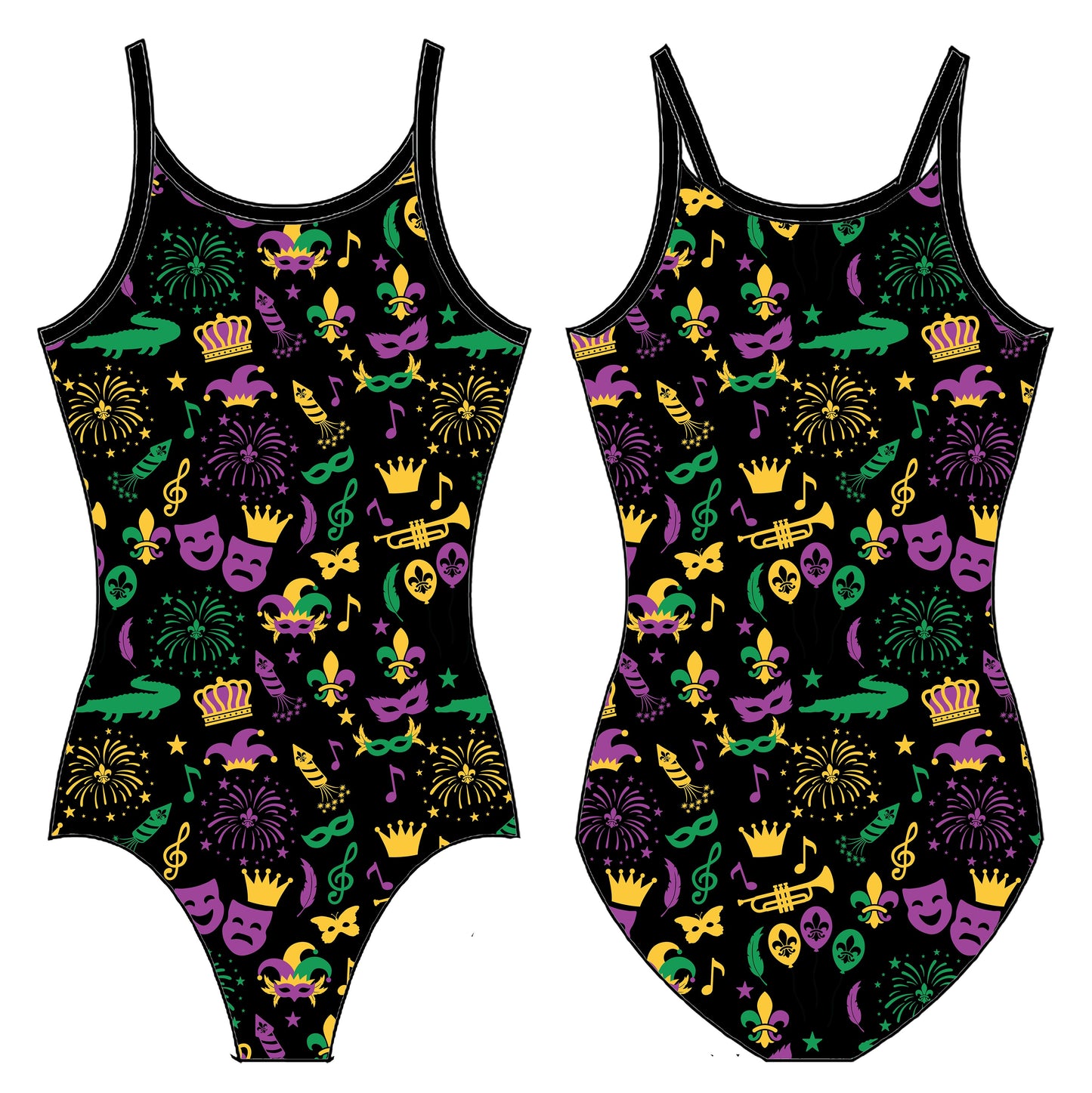 IT'S MARDI-GRAS GYMNASTICS LEOTARD